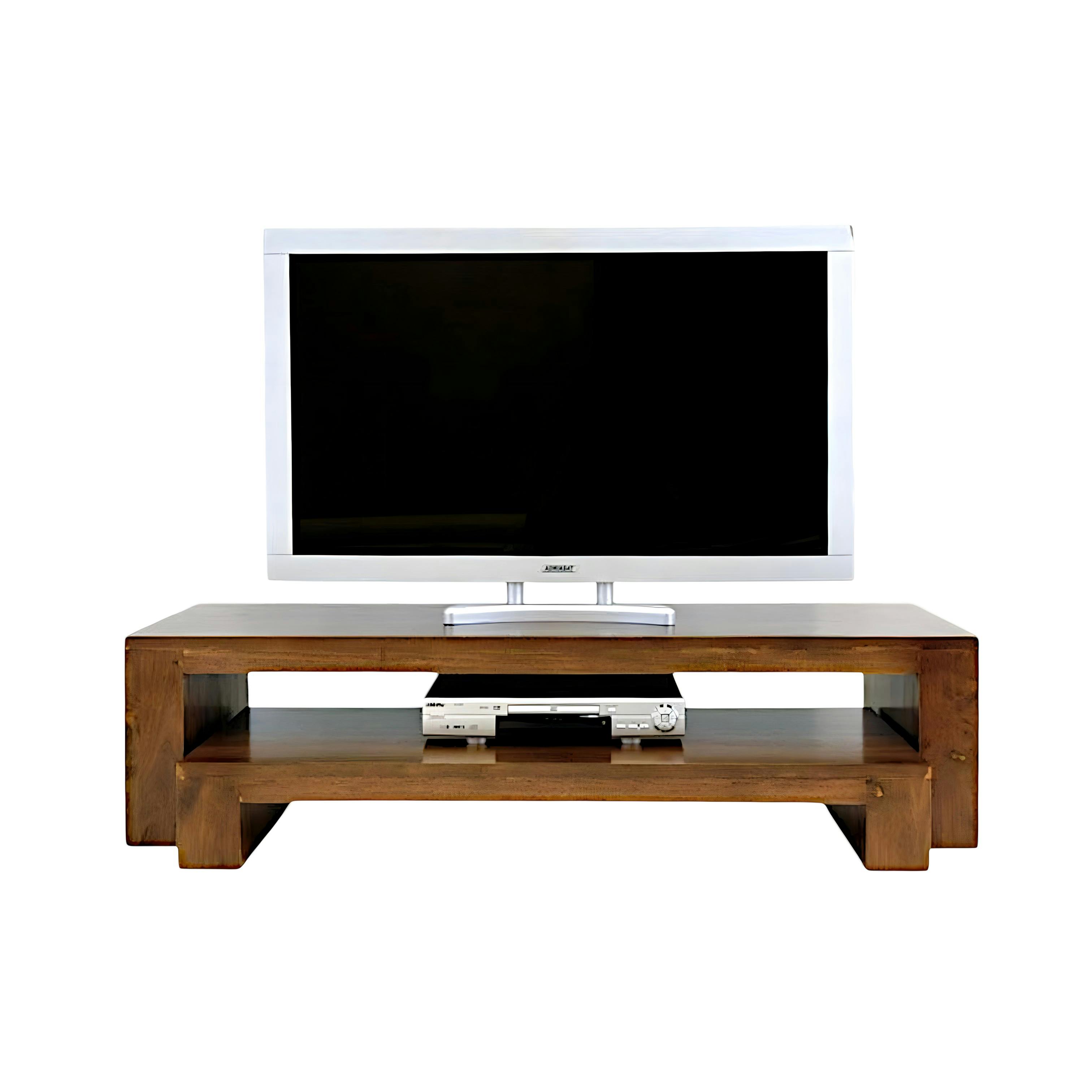 Meuble TV 2 élèments hévéa OLGA 140cm