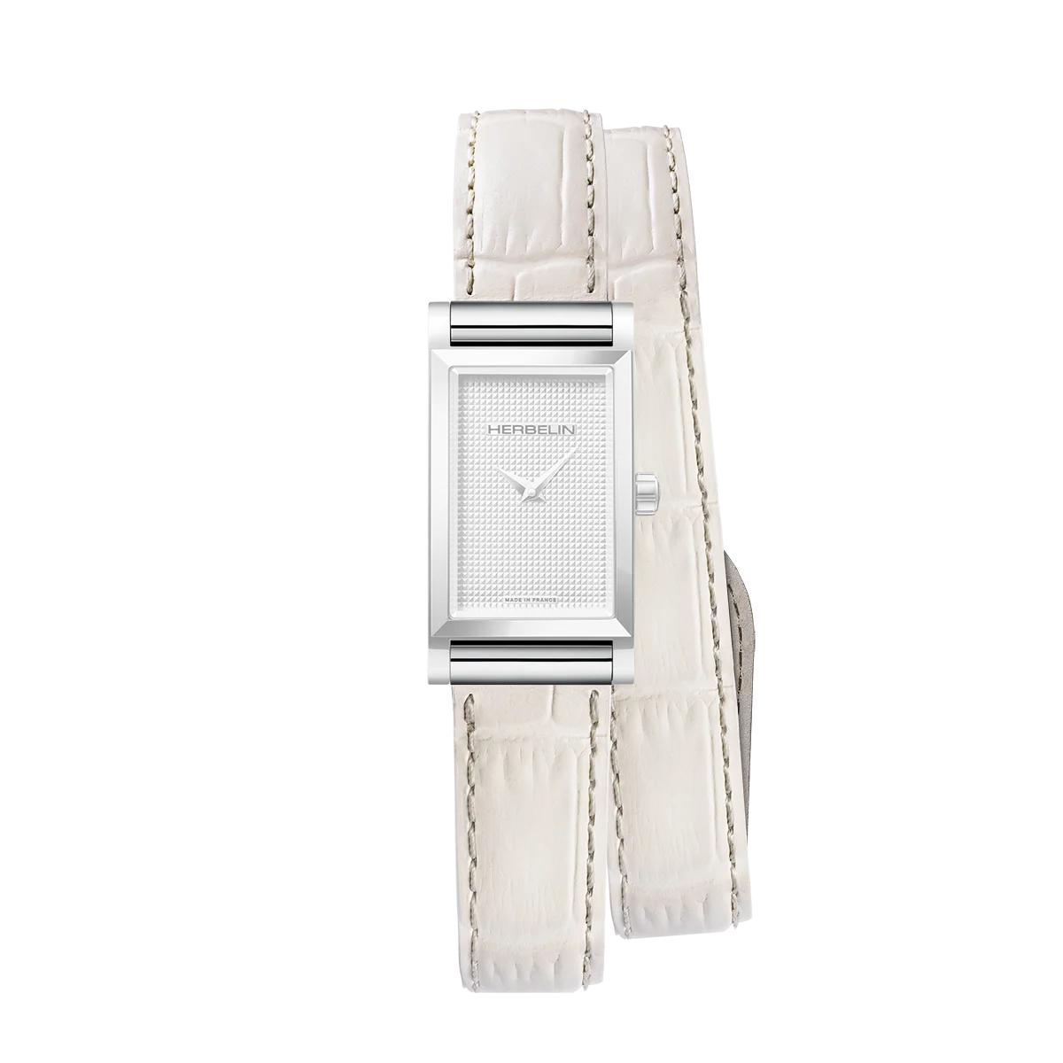 ANTARÈS – BRACELET DOUBLE – BEIGE CROCO