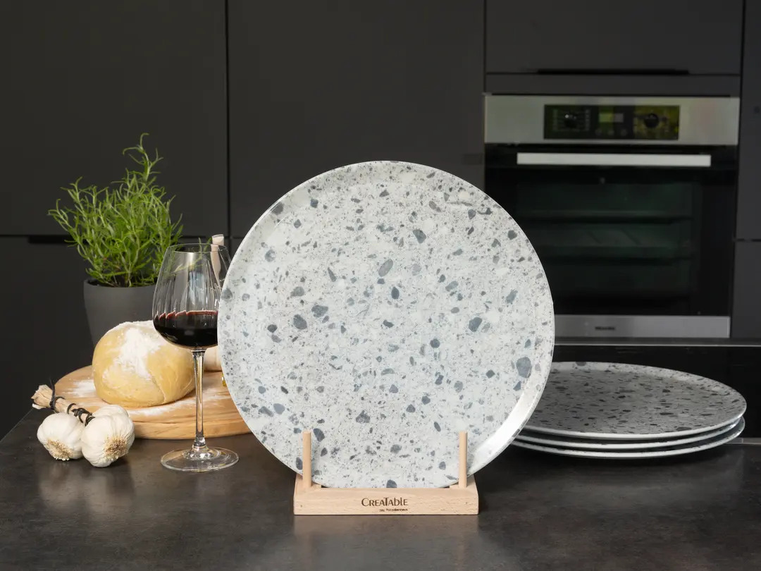 Pizzateller 4er-Set Stone Collection
