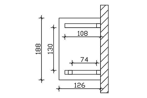 Auvent bois SKAN HOLZ Wesel 3, 188x126cm, épicéa, traitement coloré anthracite