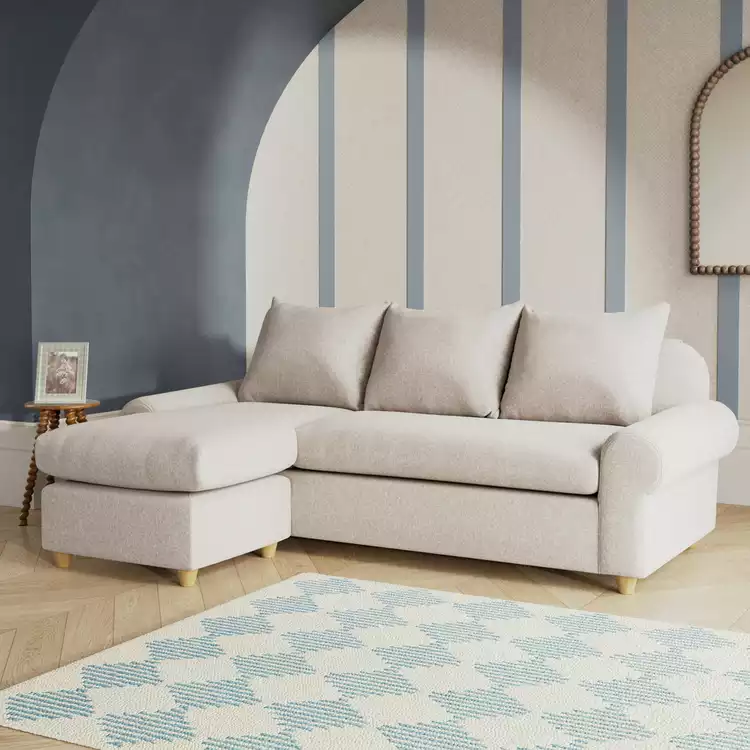 Habitat Whitby Reversible Chaise Sofa - Natural - Ash Leg