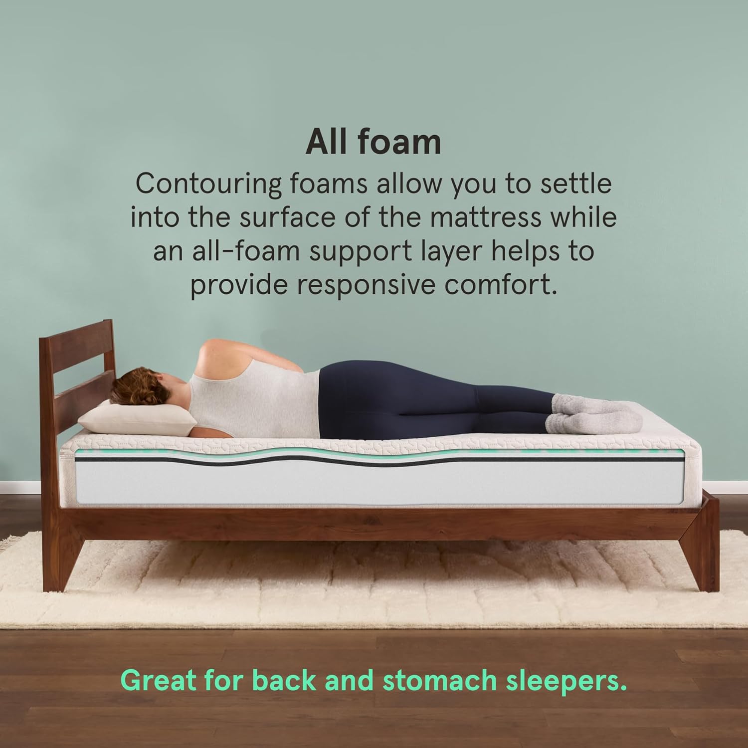 Kin By Tuft & Needle Firm 8 Queen Adaptive Foam Mattress in a Box, Cooling Pressure Relief, Balanced Support, 100 Night Trial, Fiberglass-Free, CertiPUR-US, 10-Year Limited Warranty