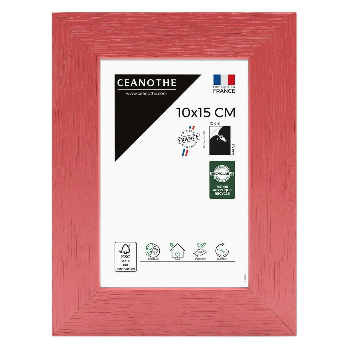TUTTI FRUTTI - Cadre photo cerise 10x15 cm bois reconstitué fsc