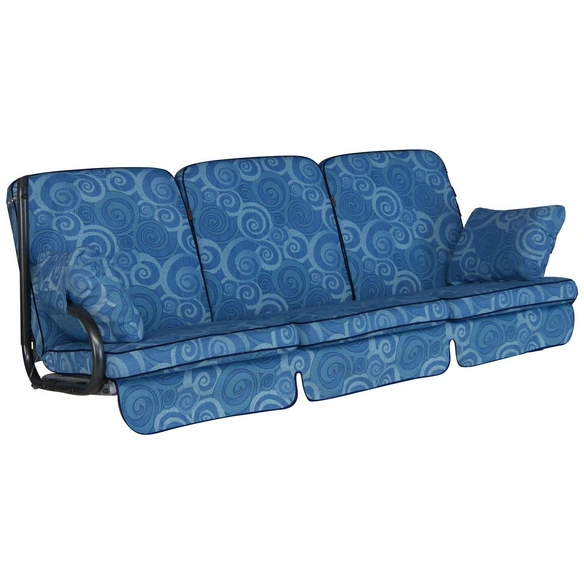 Hollywoodschaukelauflage »Comfort«, blau, Abstrakt, BxL: 180 x 56 cm