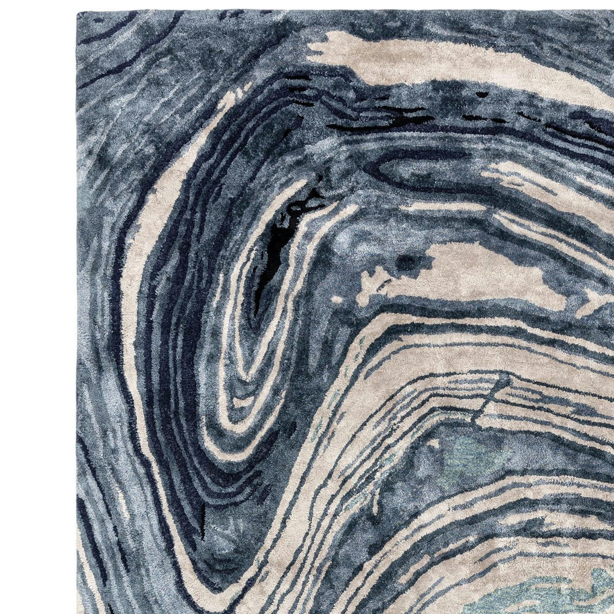 TOSCANIA - Tapis de salon en viscose bleu 240x340 cm