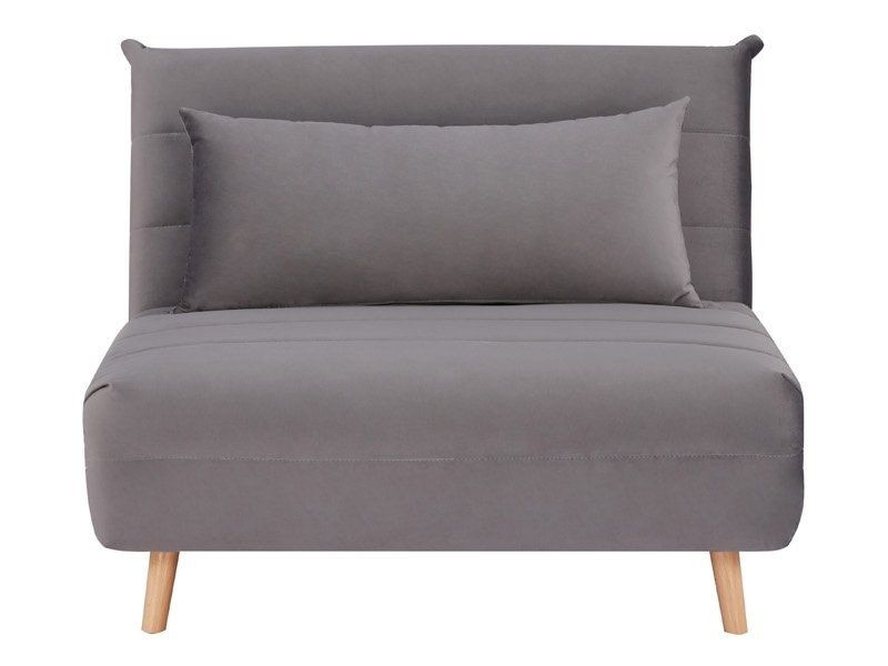 Fotel rozkładany SPIKE VELVET szary