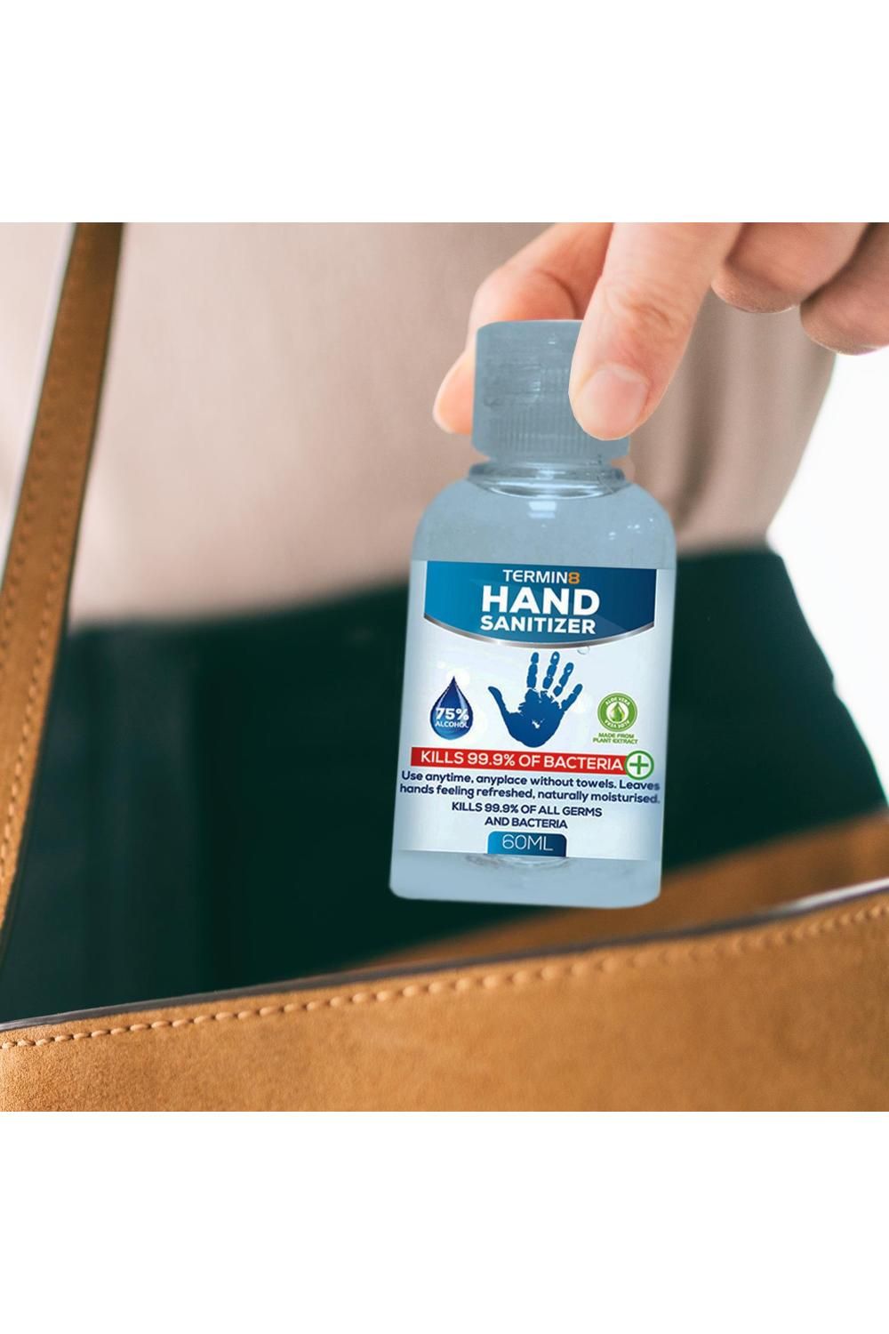 AQUARIUS Anti-Bacterial Hand Sanitiser Gel, Kills 99.9% Bacteria, 4x60ml
