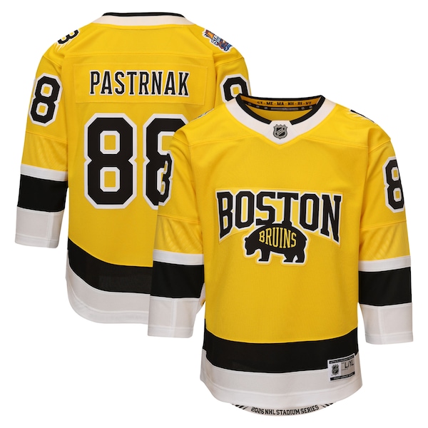 David Pastrnak Boston Bruins Outerstuff Youth 2026 NHL Stadium Series Premier Jersey - Gold