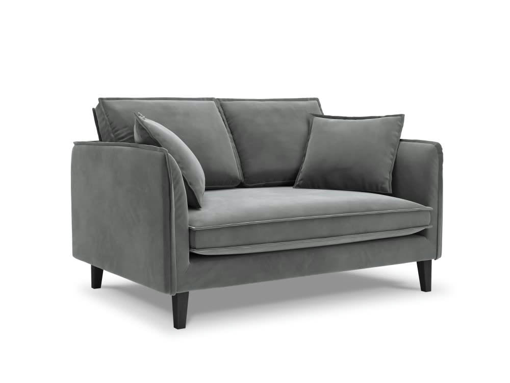PROVENCE - Canapé 2 places en velours gris clair