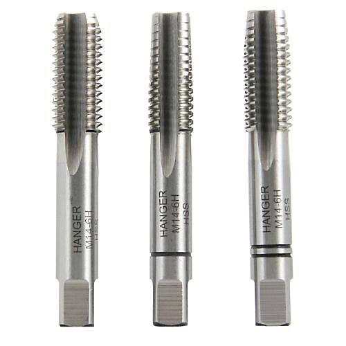 Jeu de 3 tarauds à main M5 x 80 - HANGER - 155812