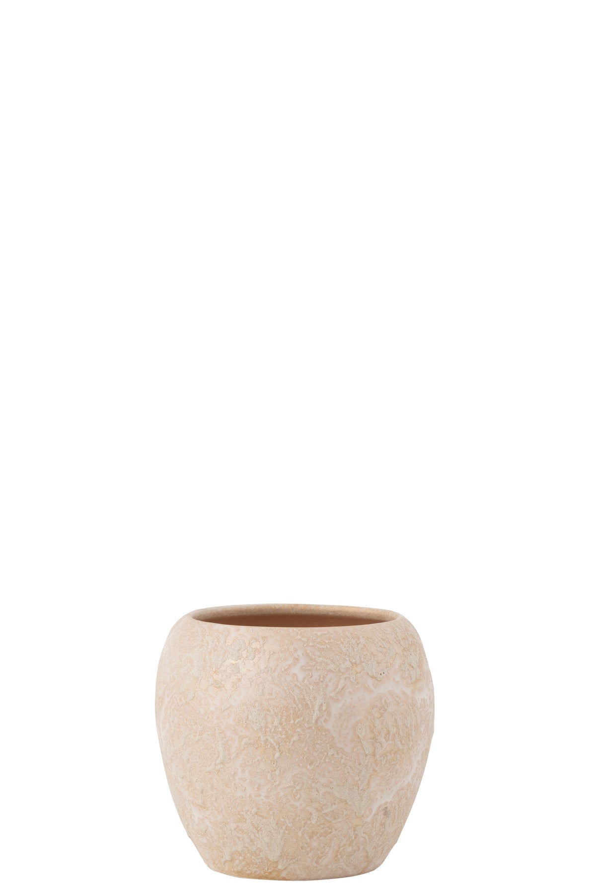J-Line bloempot Round Terra - roze/goud - large - Ø 24 cm