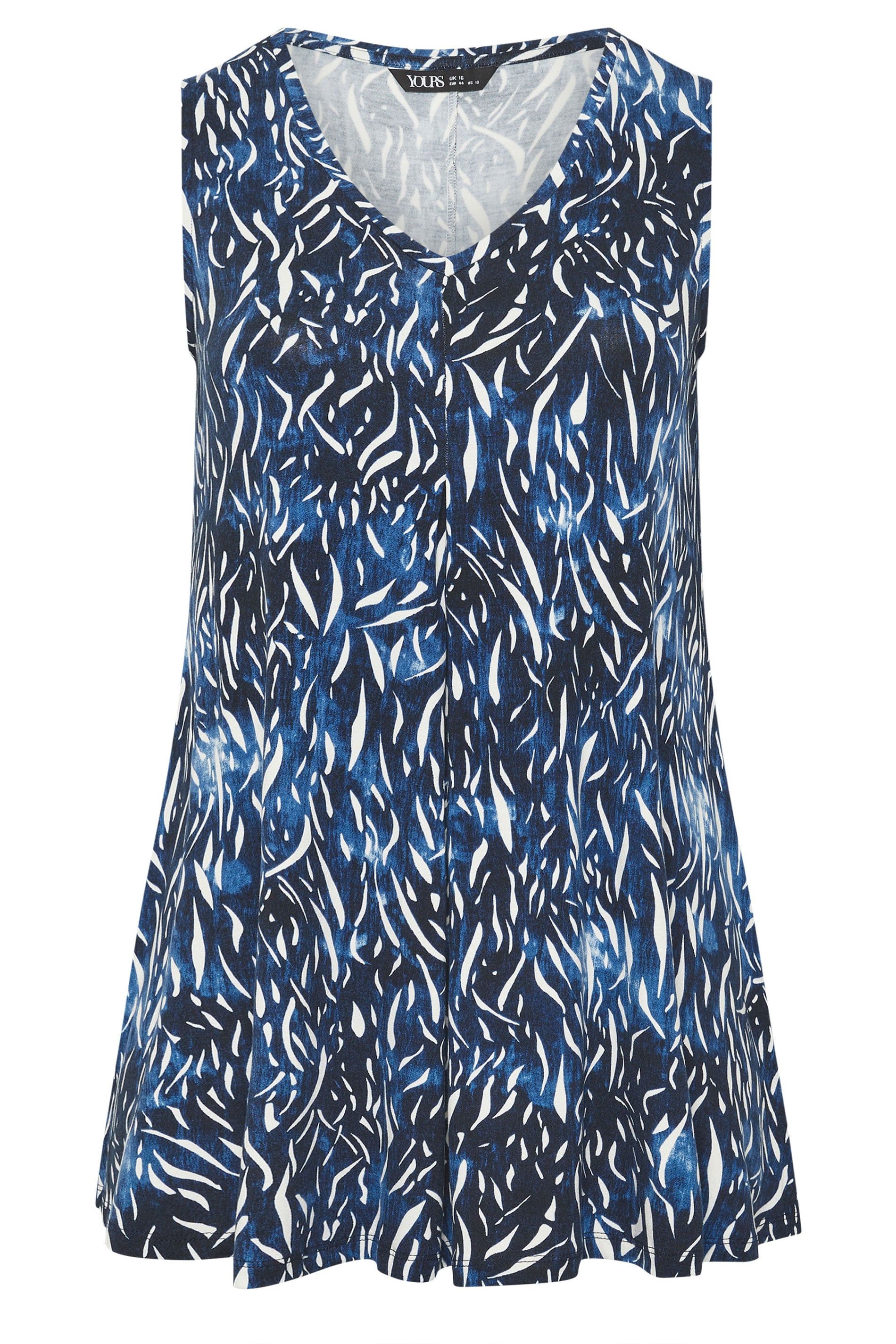 Yours Abstract Pleat Vest Top