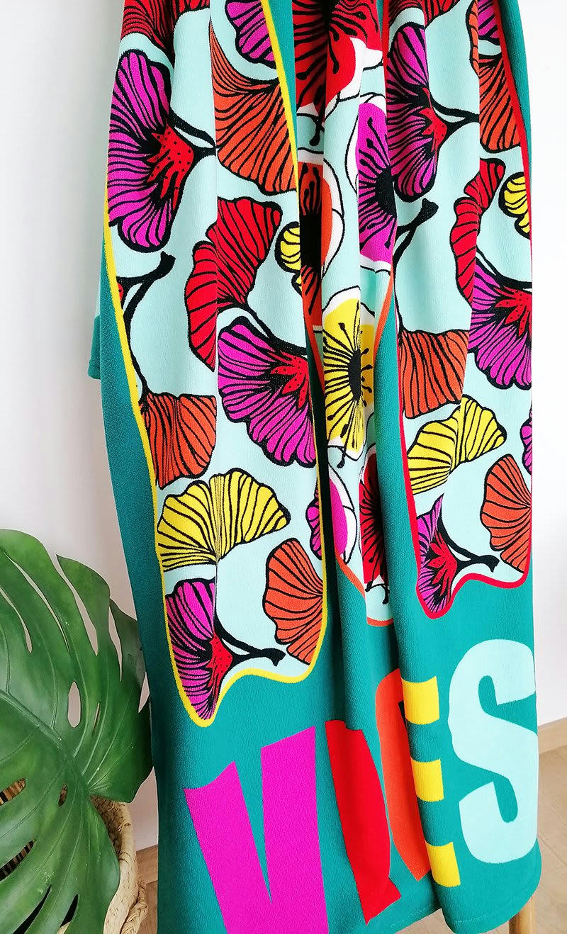 PLAGE MICROFIBRE - Serviette de plage microfibre Doska 90x170 multicolore