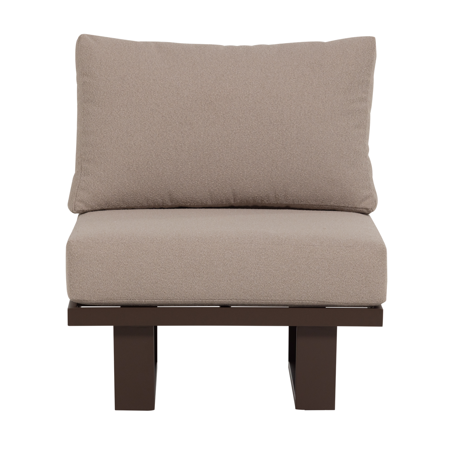 WOOOD loungestoel tuin Bear - Aluminium - Bruin - 91x74x44