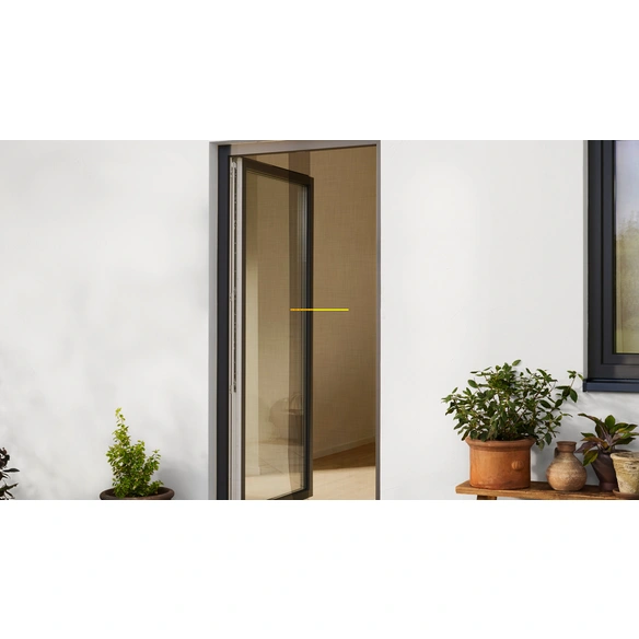 Fliegengitter Türvorhang, mit Klettband Standard, Anthrazit, HxB: 220 cm x 120 cm
