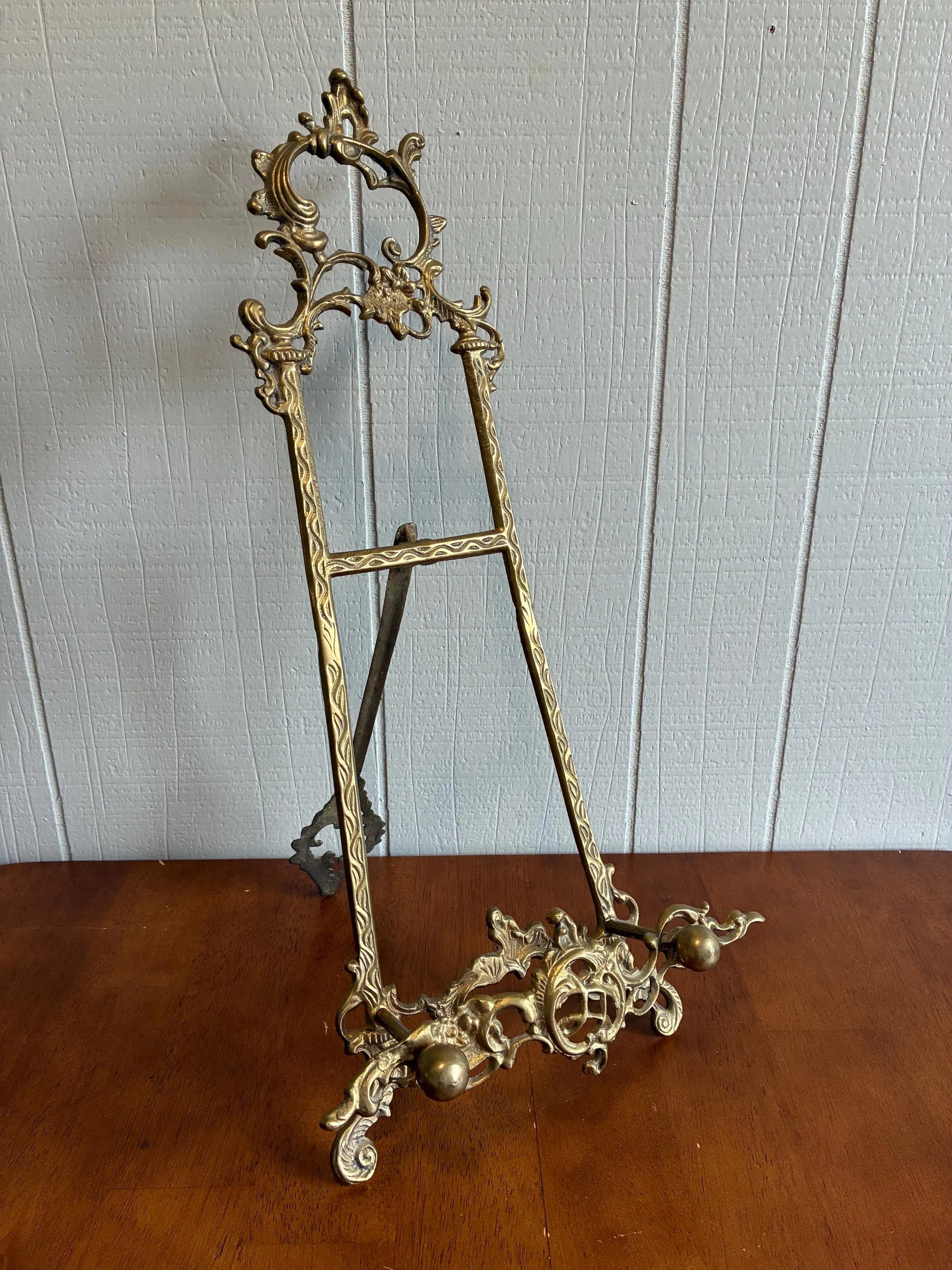 Vintage Large Brass Easel 19”