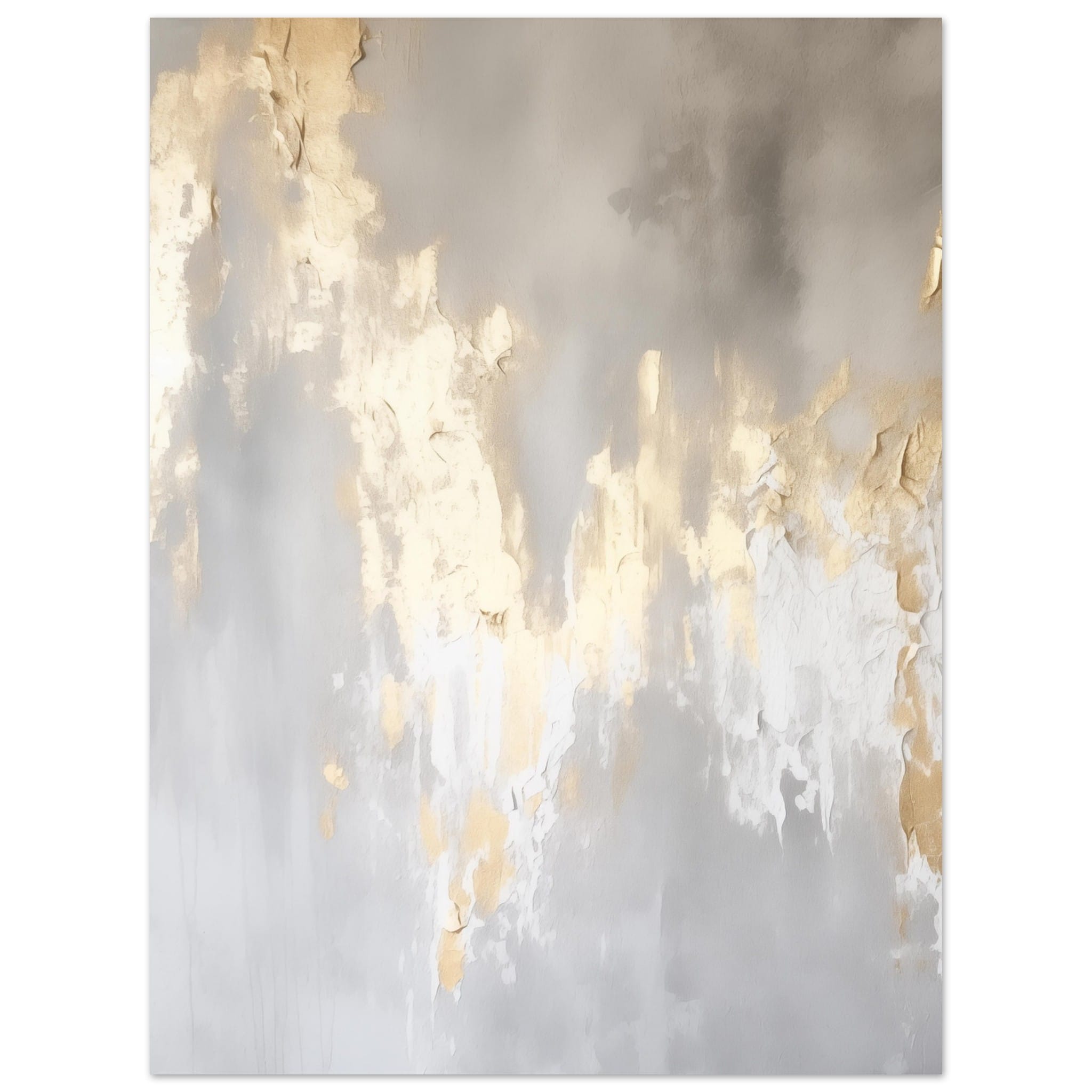 Artfulprints Poster Abstract - Golden touch  - 70x100 cm - Goud