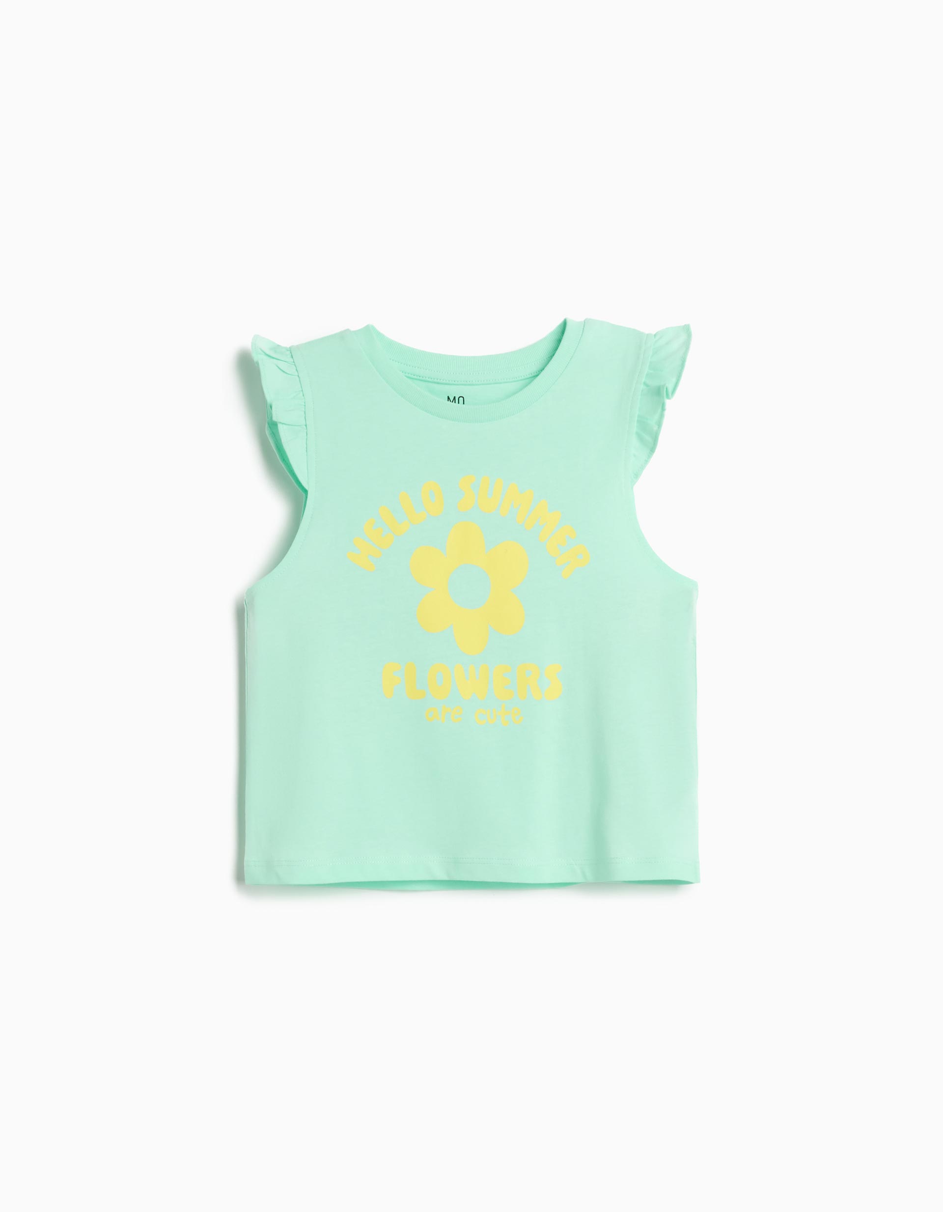 T-shirt Estampada, Menina, Verde Claro