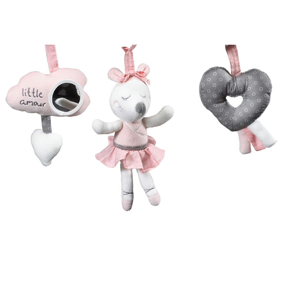 LILIBELLE - Spirale d'activités en velours Rose