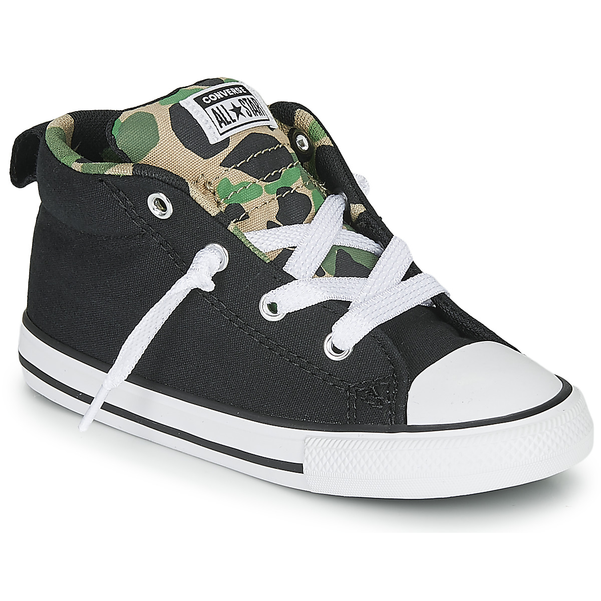 Converse - CHUCK TAYLOR ALL STAR STREET CAMO - MID -  black / Kaki