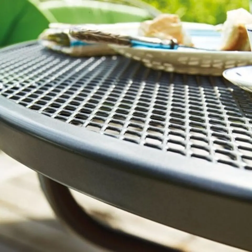 Royal Garden strekmetaal ronde bistrotafel &Oslash;105 cm �?Antraciet