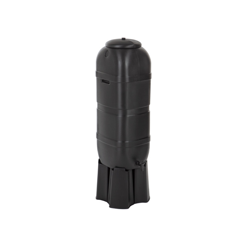Tonneau à eau de pluie avec accessoires noir 100 L PRACTO GARDEN