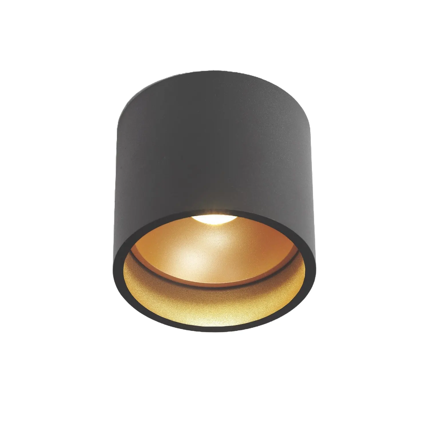 Artdelight plafondlamp Orleans - 1 lichts - 11 x 10  cm - zwart goud