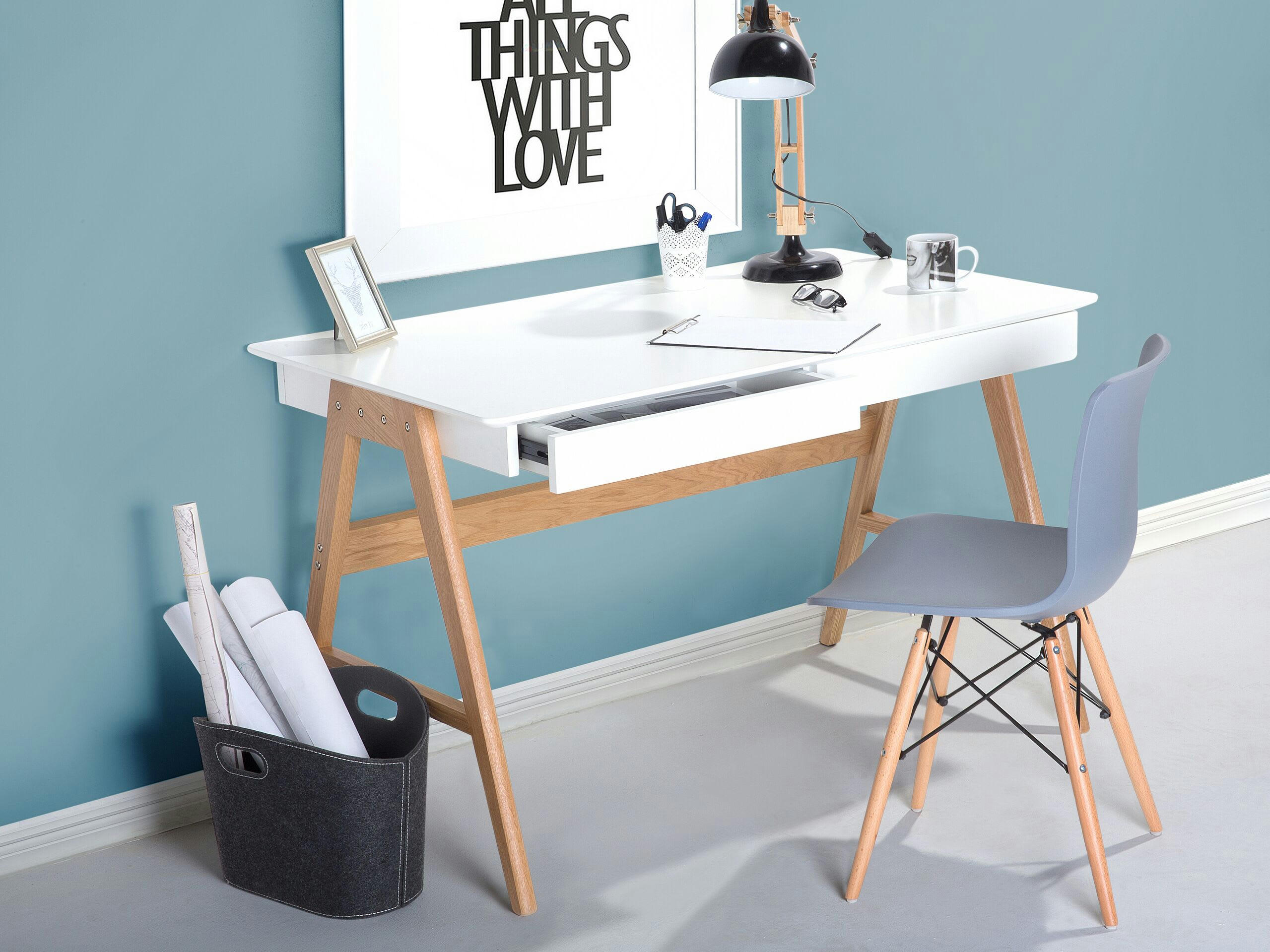 SHESLAY - Bureau 120 x 70 cm Blanc