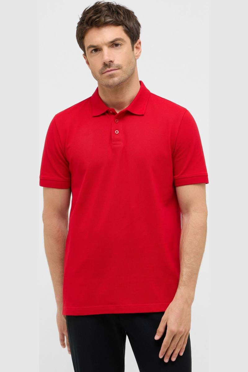 ETERNA Regular Fit Poloshirt rot, Einfarbig