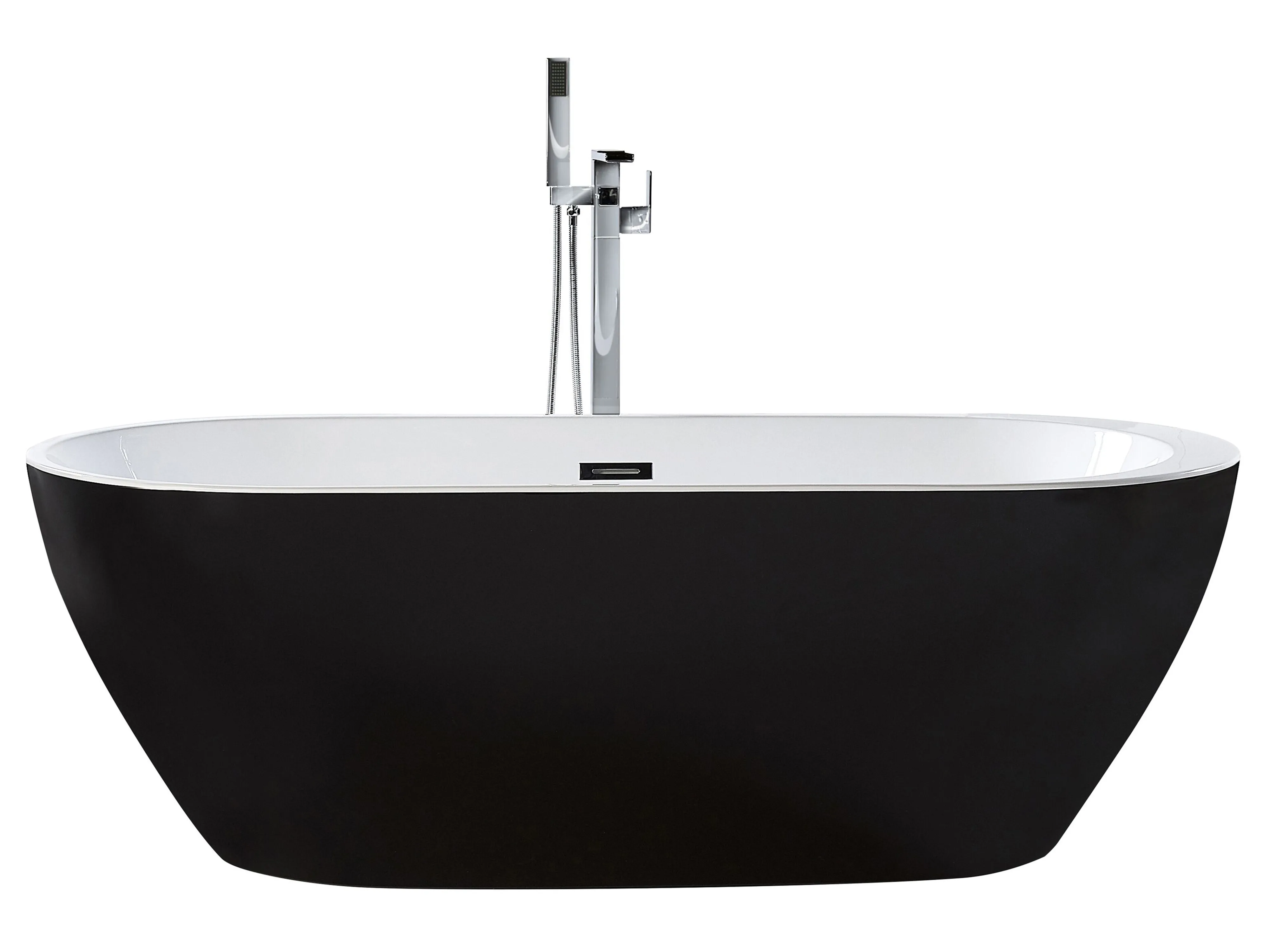 Freestanding Bathtub NEVIS 1500 x 750 mm Black