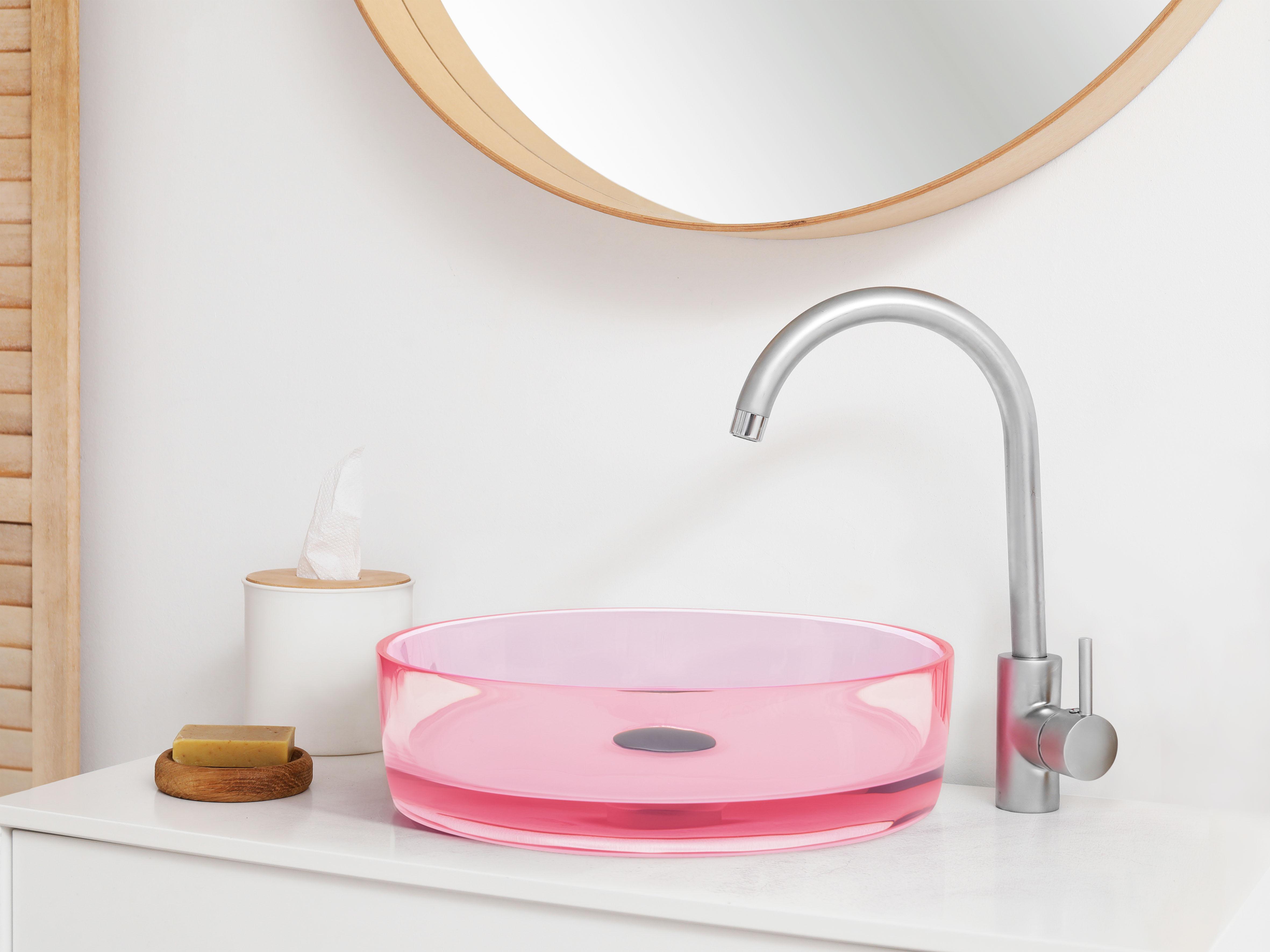 Countertop Basin TOLOSA ? 360 mm Solid Surface Pink