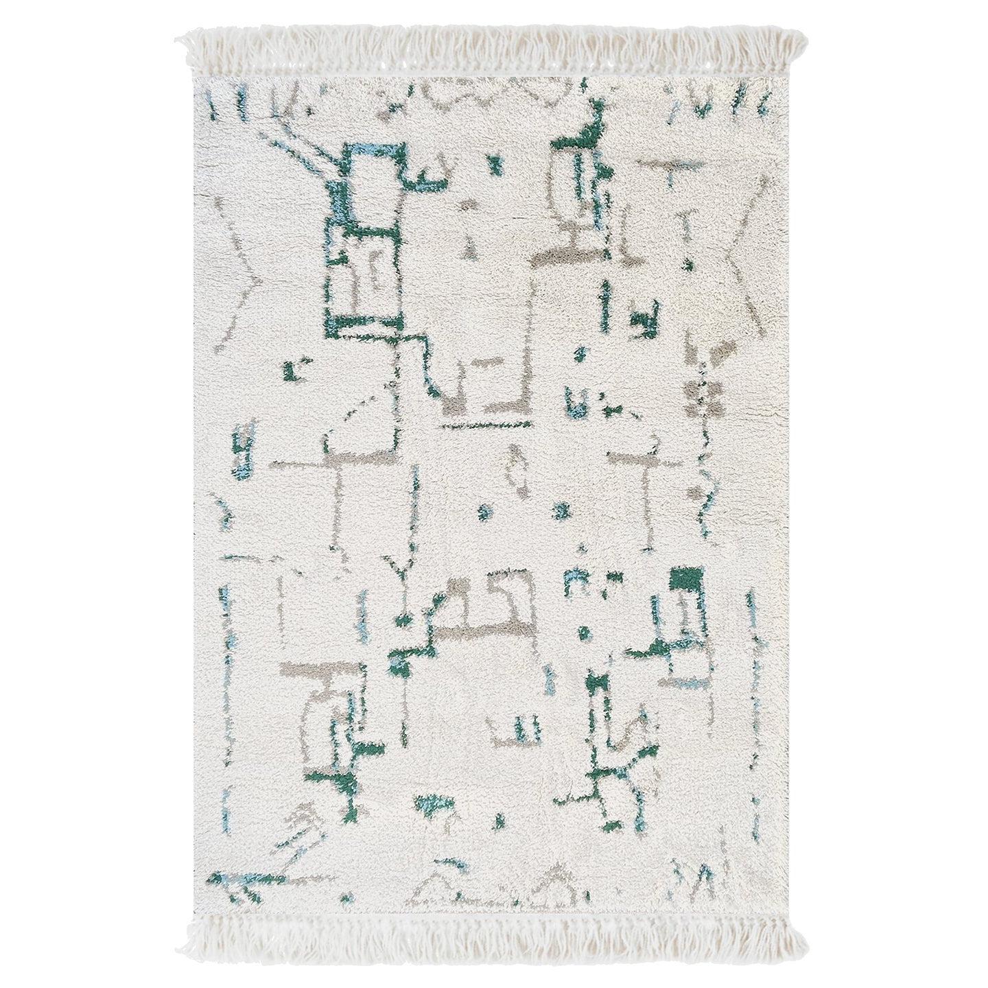 AFK Living vloerkleed Volubilis - rand - blauw - 120 x 170 cm