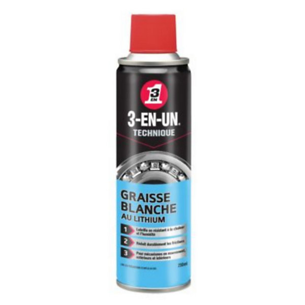 Graisse Blanche au Lithium 3-EN-UN TECHNIQUE 250ml