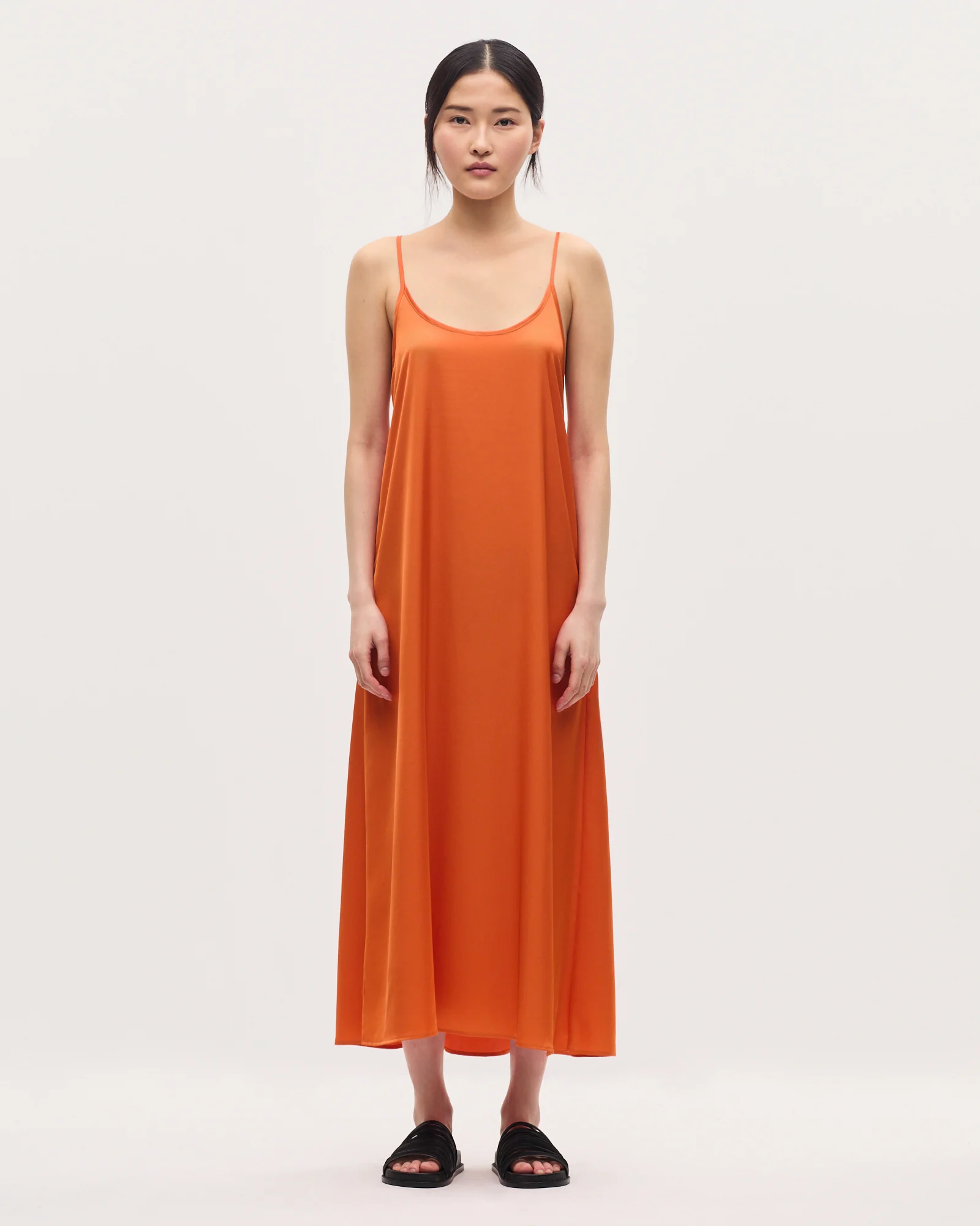 Robe longue nuisette satinée