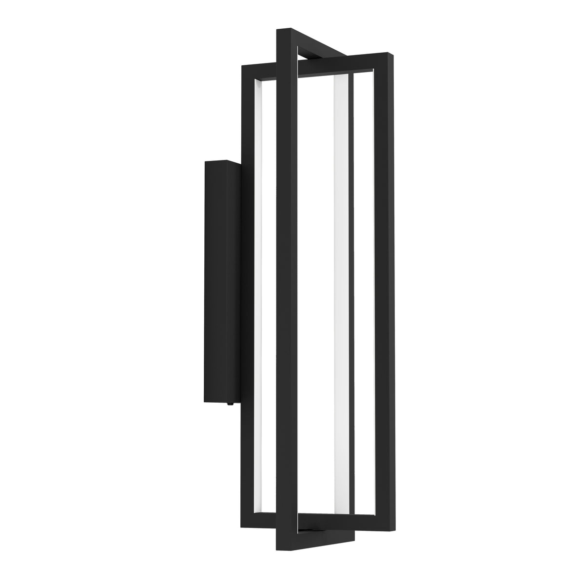 EGLO wandlamp Siberia - led - 30 cm - zwart/wit - dimbaar