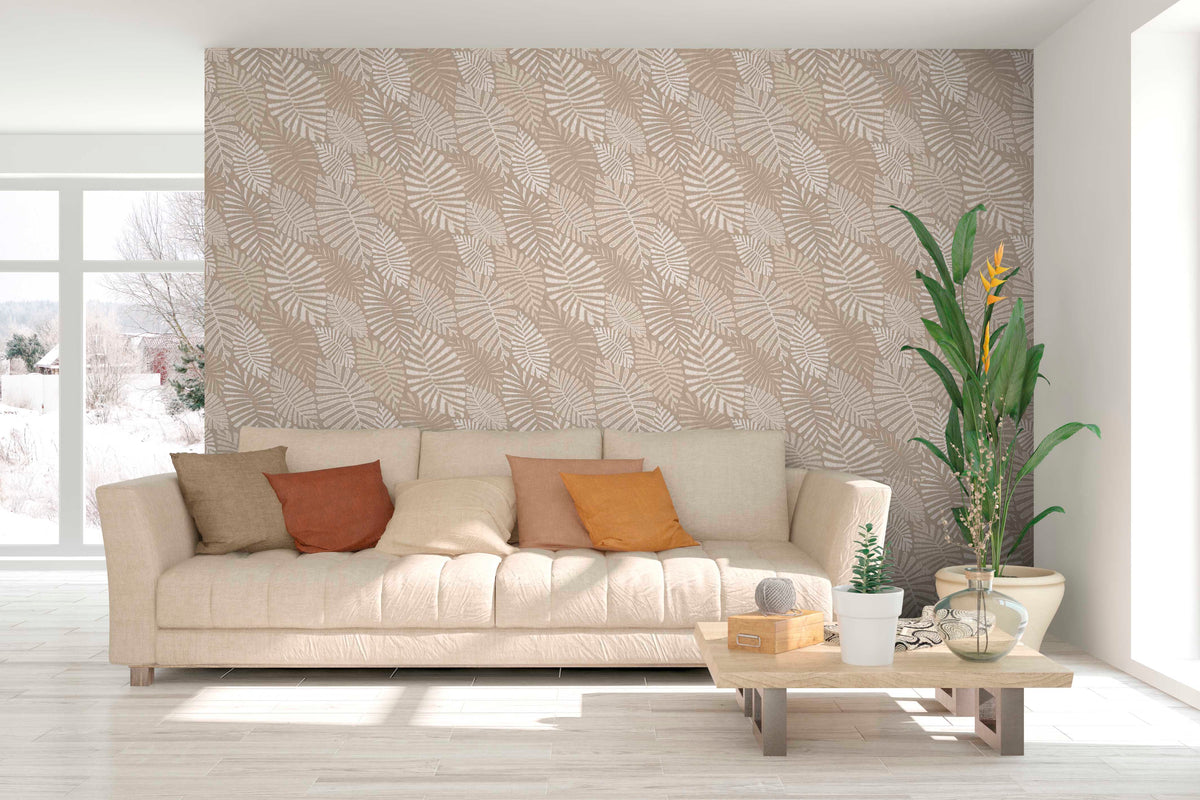Sanders & Sanders behang bladeren beige - 53 cm x 10 m - 640501