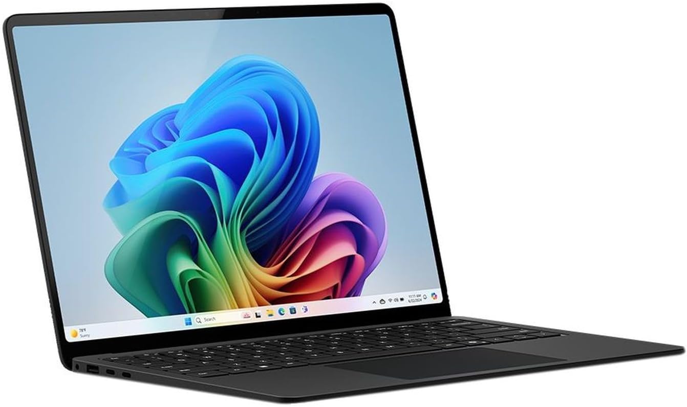 Microsoft Surface Laptop (2024)  Windows 11 Copilot+ PC  15 Touchscreen Display  Snapdragon X Elite (12 core)  32GB RAM  1TB SSD Storage  Black