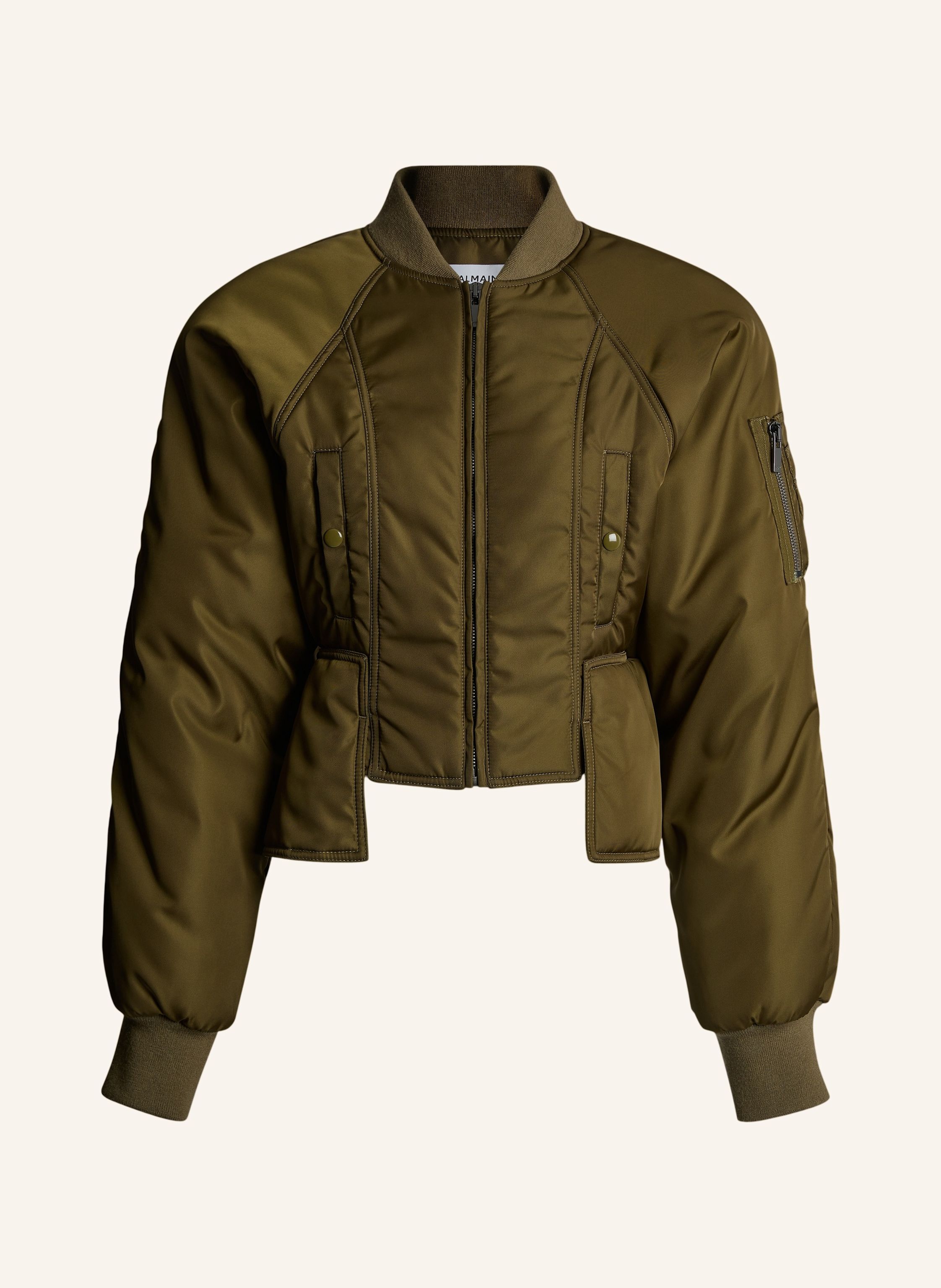 BALMAIN Nylonjacke mit Schößchen