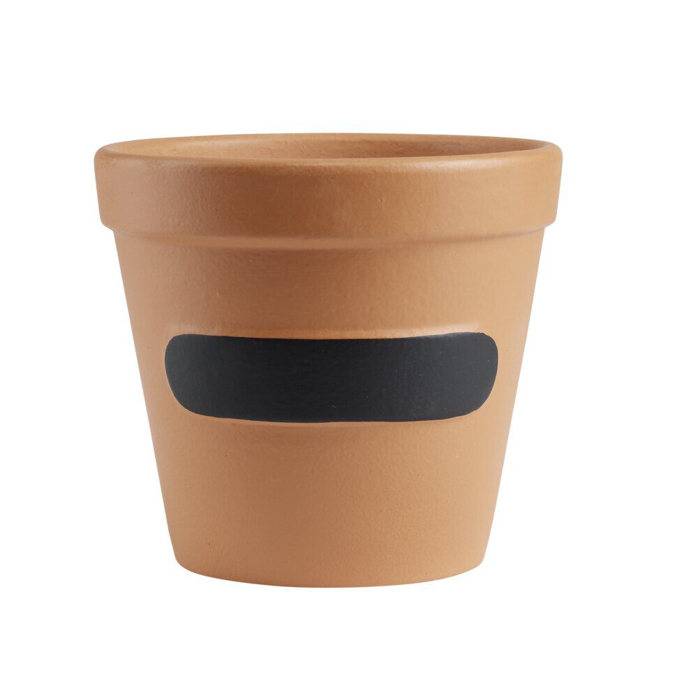 Pot à herbe rond en terre cuite Ø14xH14,5cm
