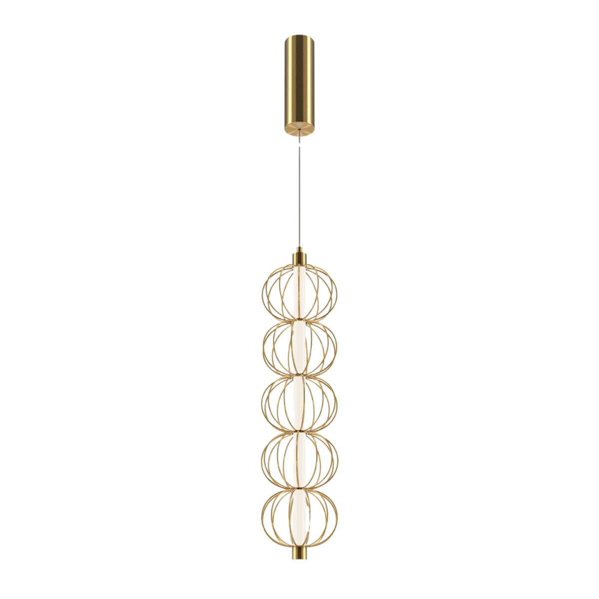 Lampa wisząca Golden Cage złota LED 1x17W Ciepła biel 1050lm Maytoni