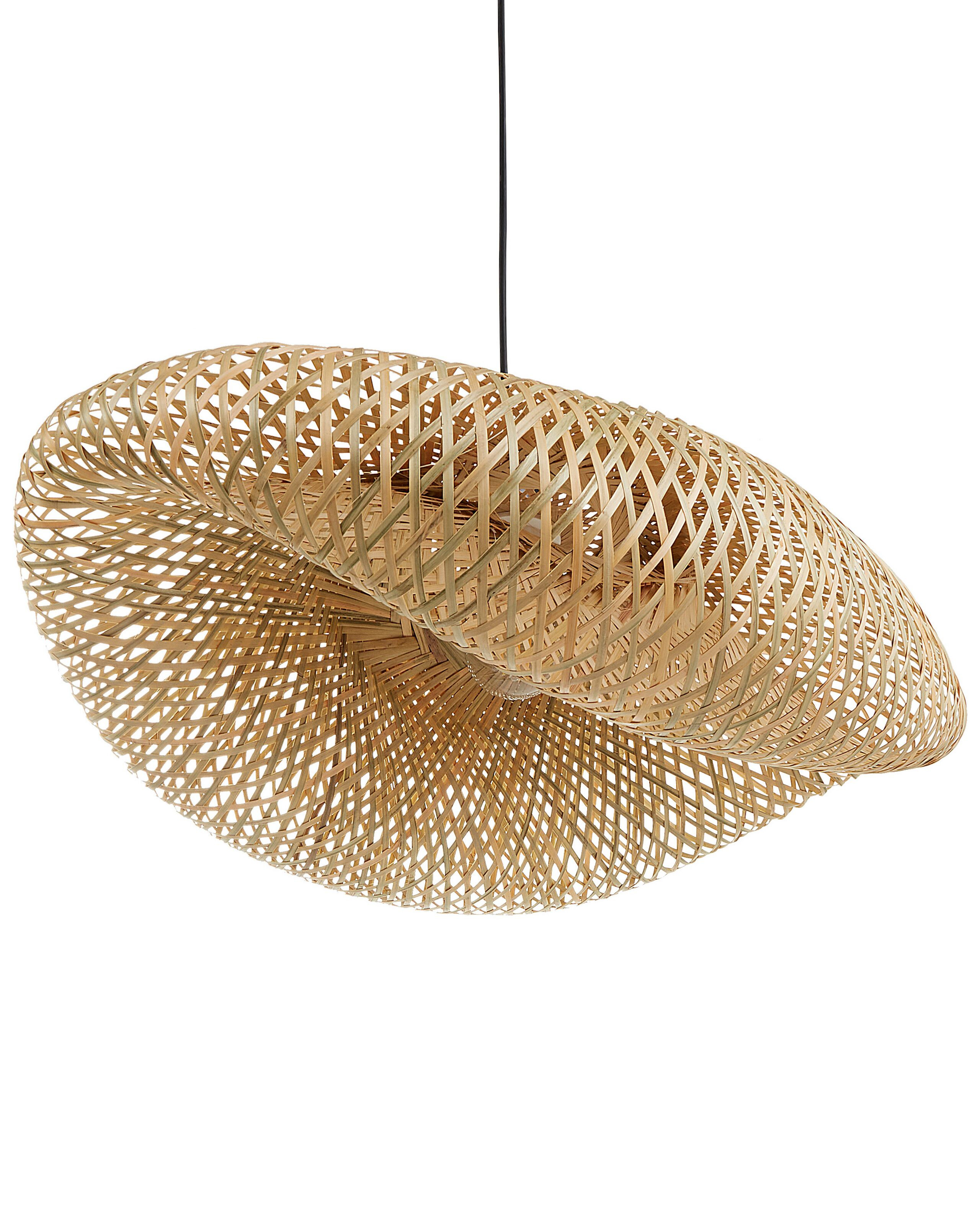 Lampa wisząca bambusowa klosz pleciony