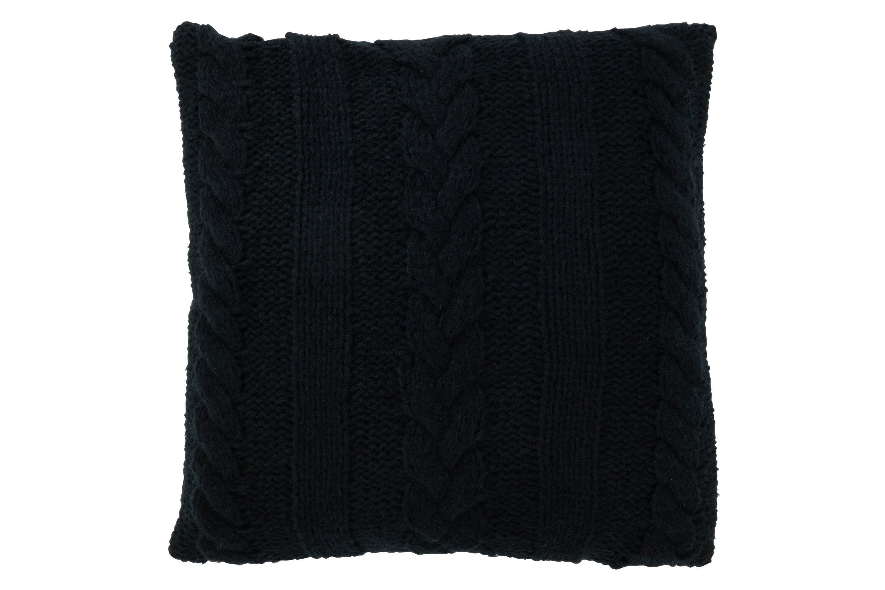 J-Line kussen Twist - polyester - zwart