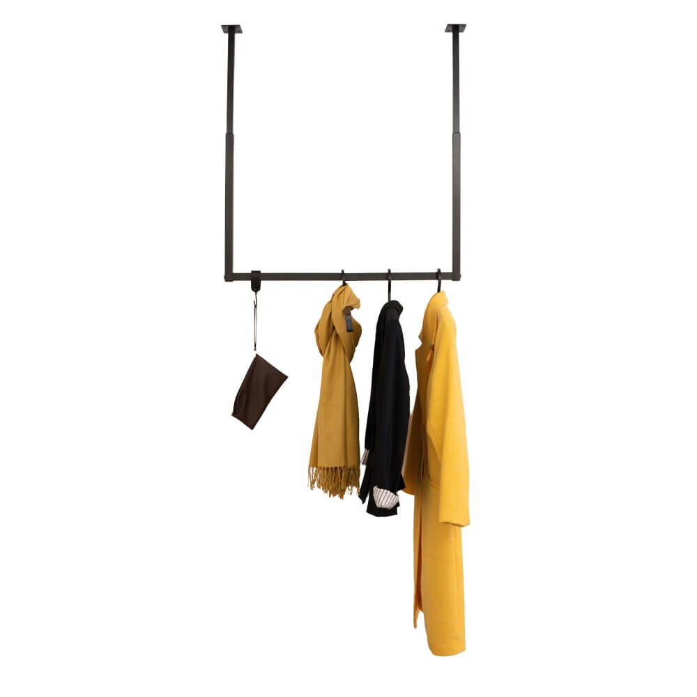 HOME DELUXE - SWAY kapstok - inclusief hangers en haken - kleur: zwart