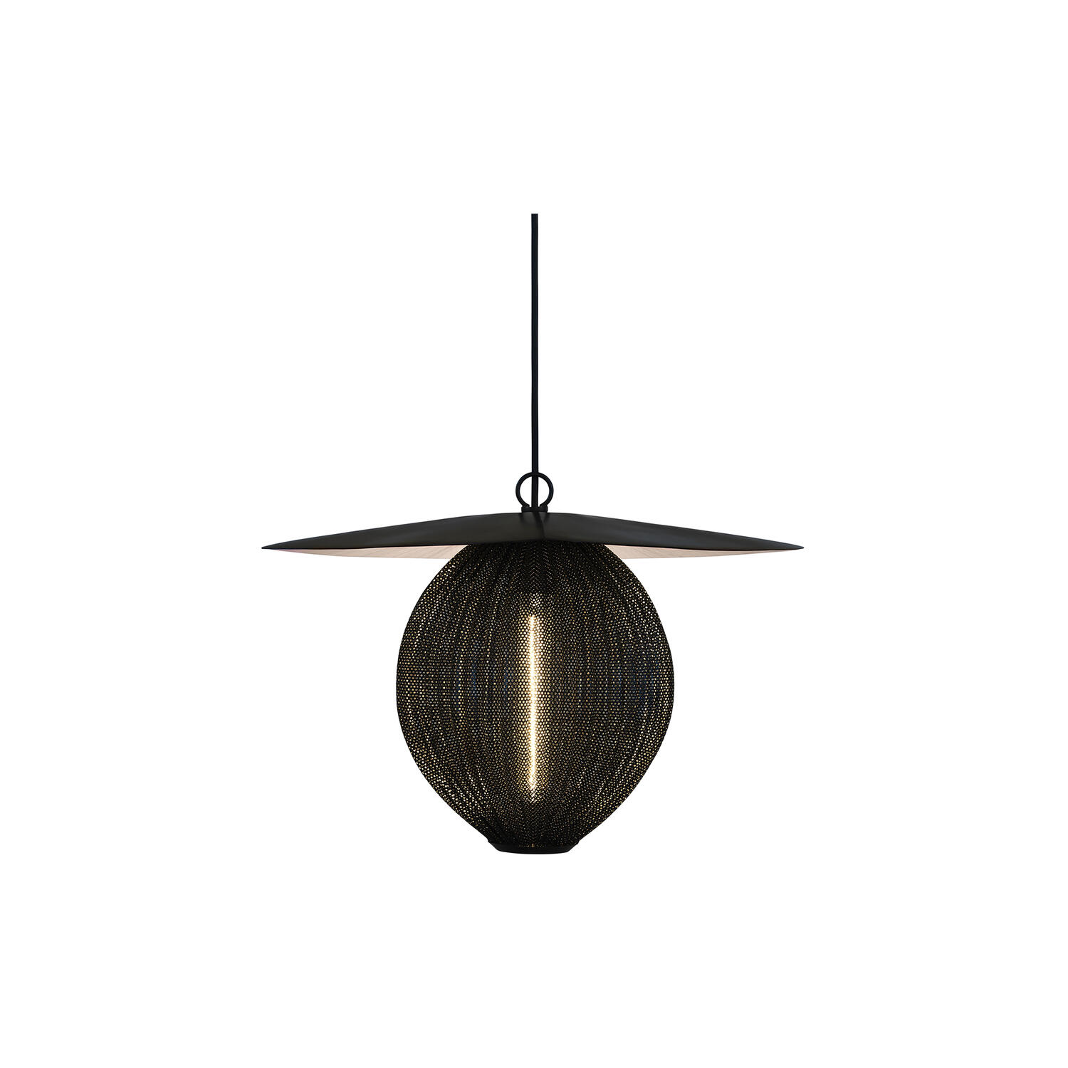 Satellite Pendant, soft black semi matt