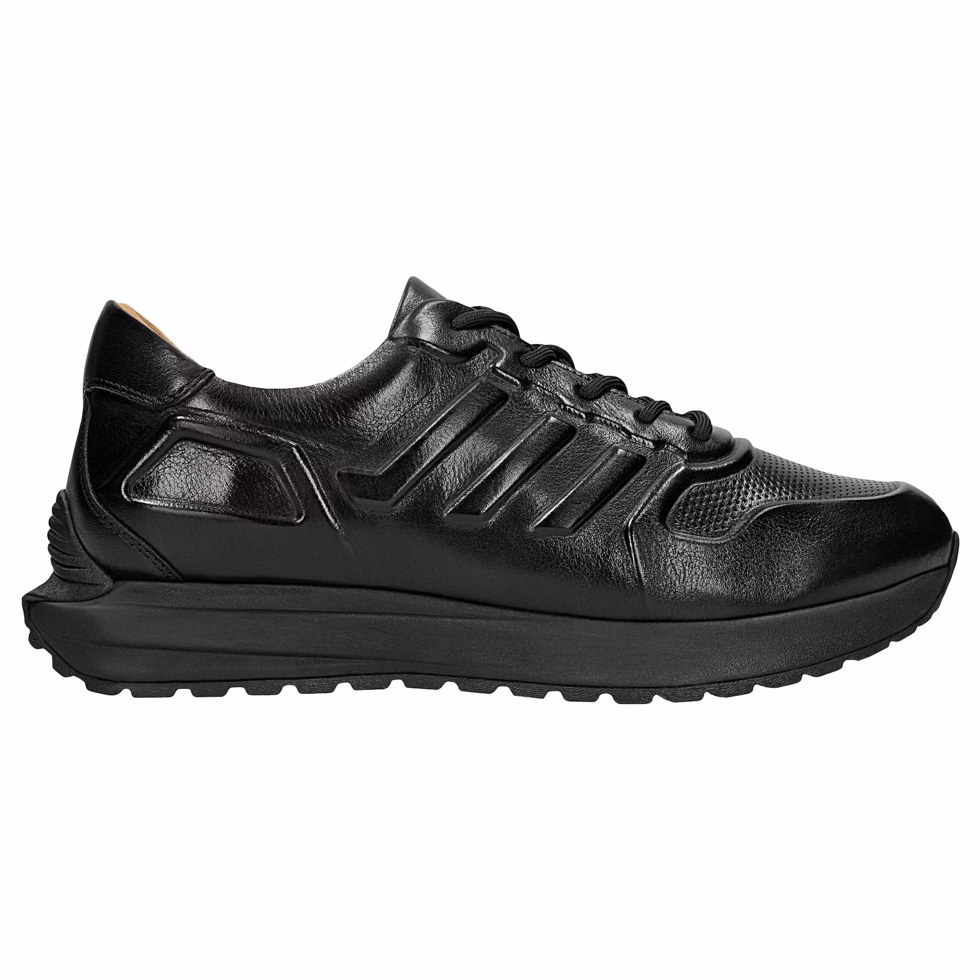 Czarne awangardowe sneakersy męskie