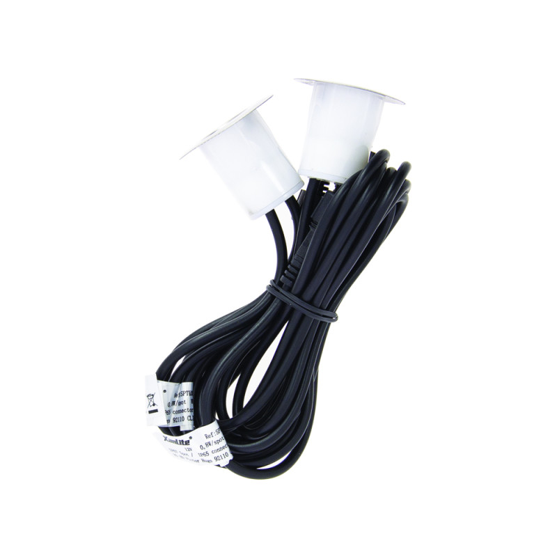 Spot extérieur à encastrer LED RVB chrome 2 pièces XANLITE