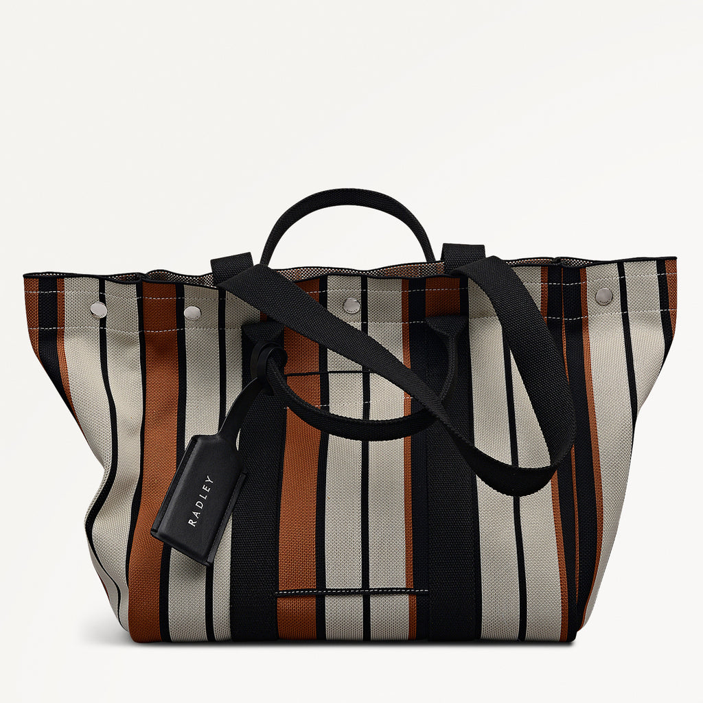 Hadleigh Place - Stripe - Large Open Top Tote