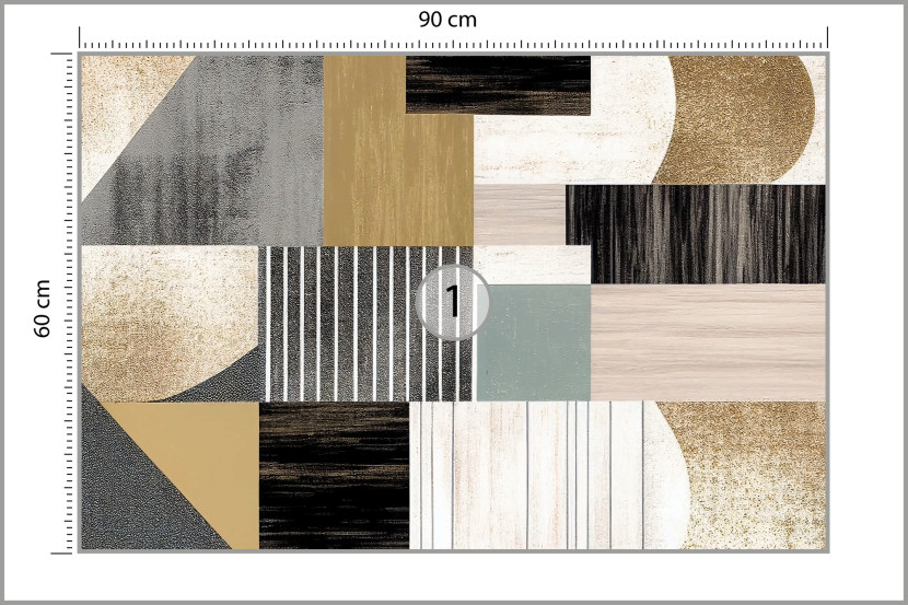 Fototapeta Abstrakcyjna Mozaika Geometryczna 90x60cm