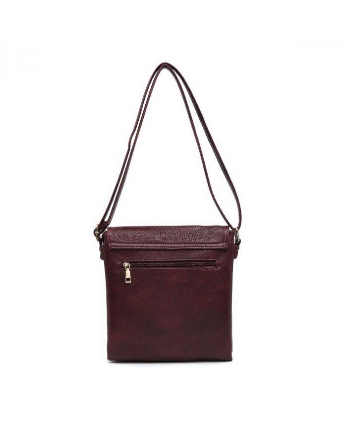 JFY Flap Double Zip Top Sections Cross Body Bag