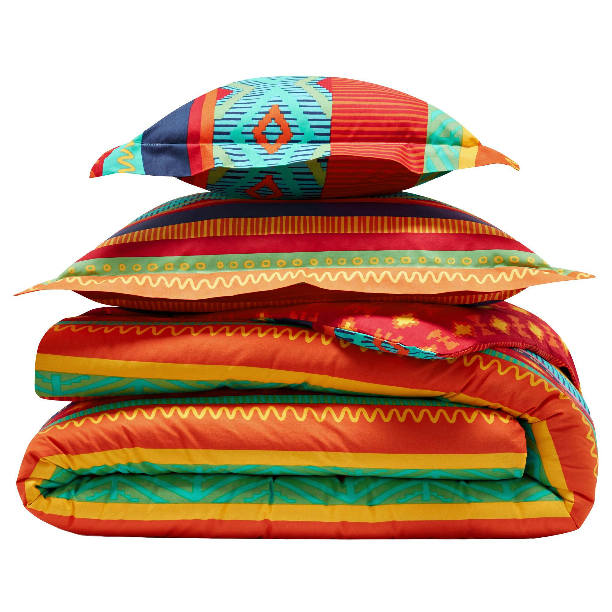 EL GRINGO - Housse de couette 240x220 multicolore en coton